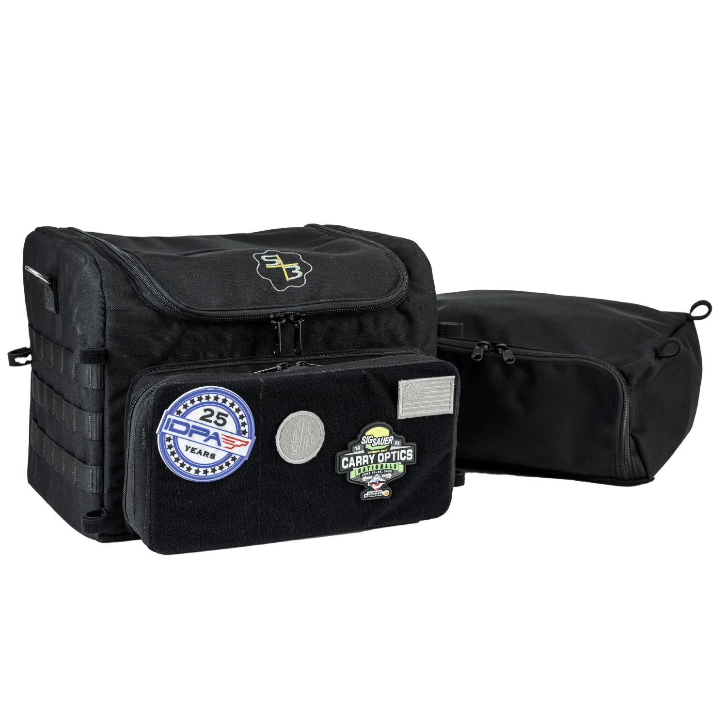 S3 Range Cart Bag set in black with patches