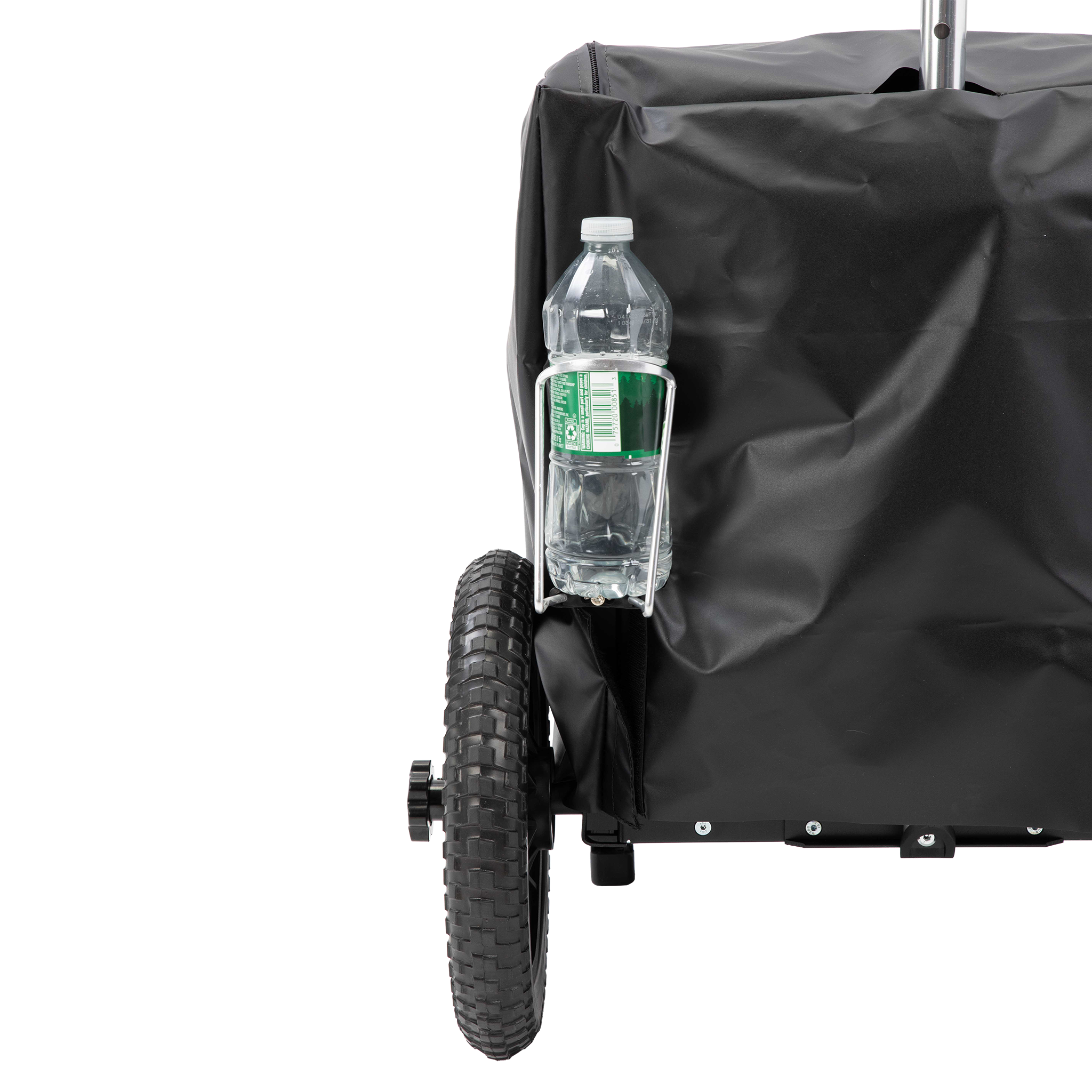 Protective Rain Cover shown over top the S3 Range Cart viewed from the back