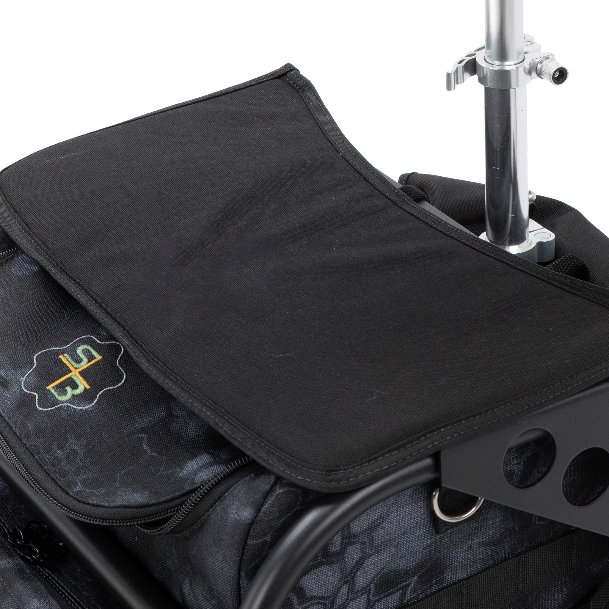 Close up of seat cover for S3 Range Cart