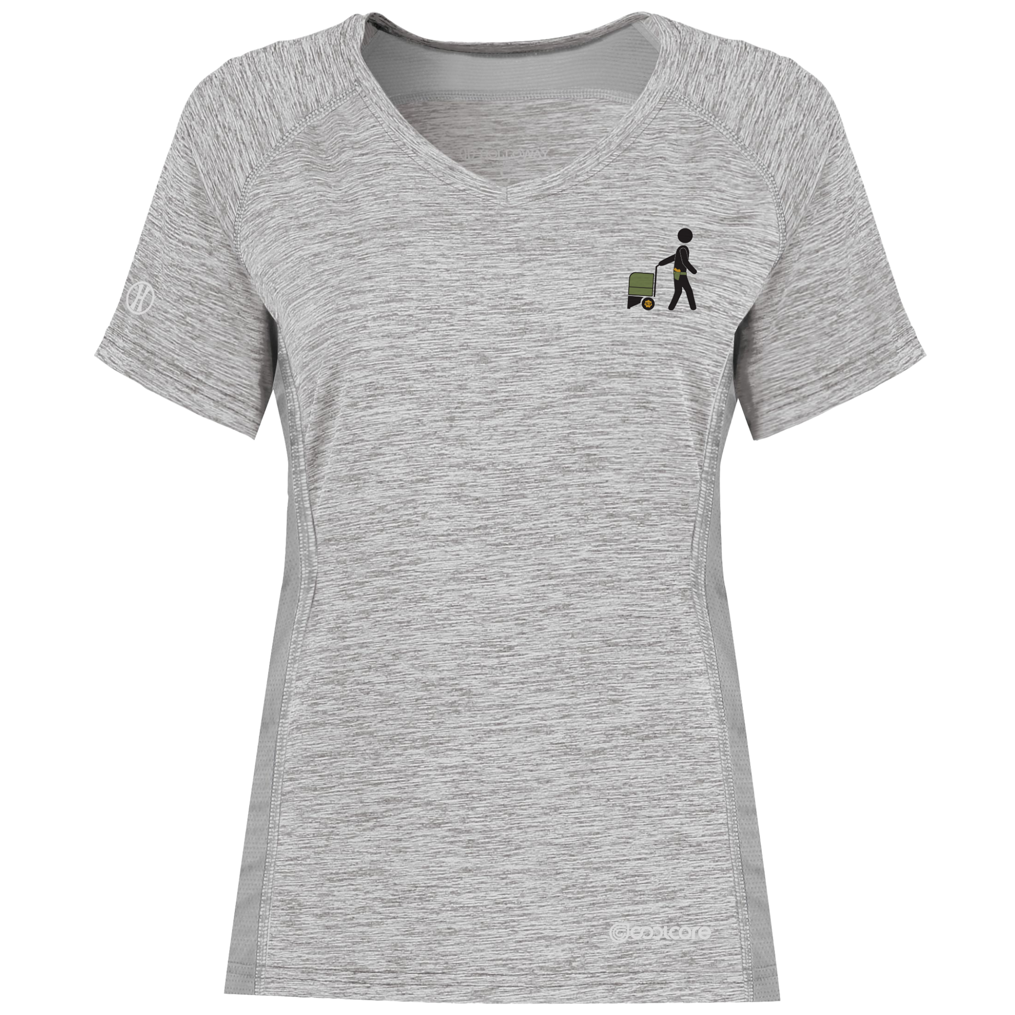 Women's S3 Performance Tee With Coolcore® gray front view