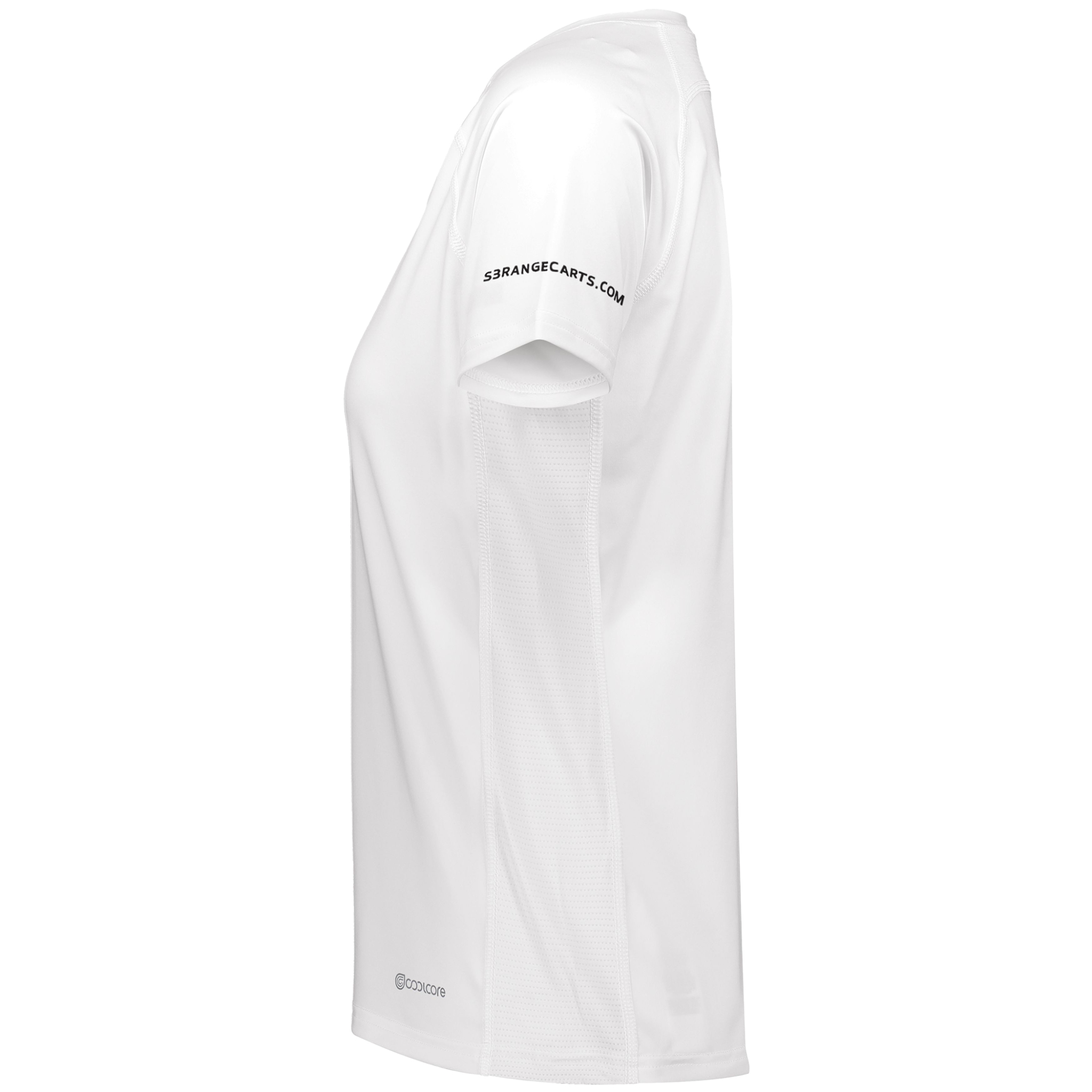 Women's S3 Performance Tee With Coolcore® white side view
