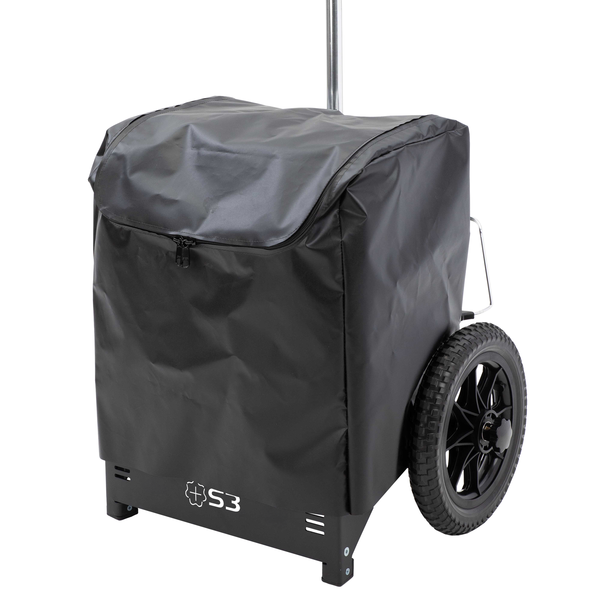 Protective Rain Cover shown over top the S3 Range Cart