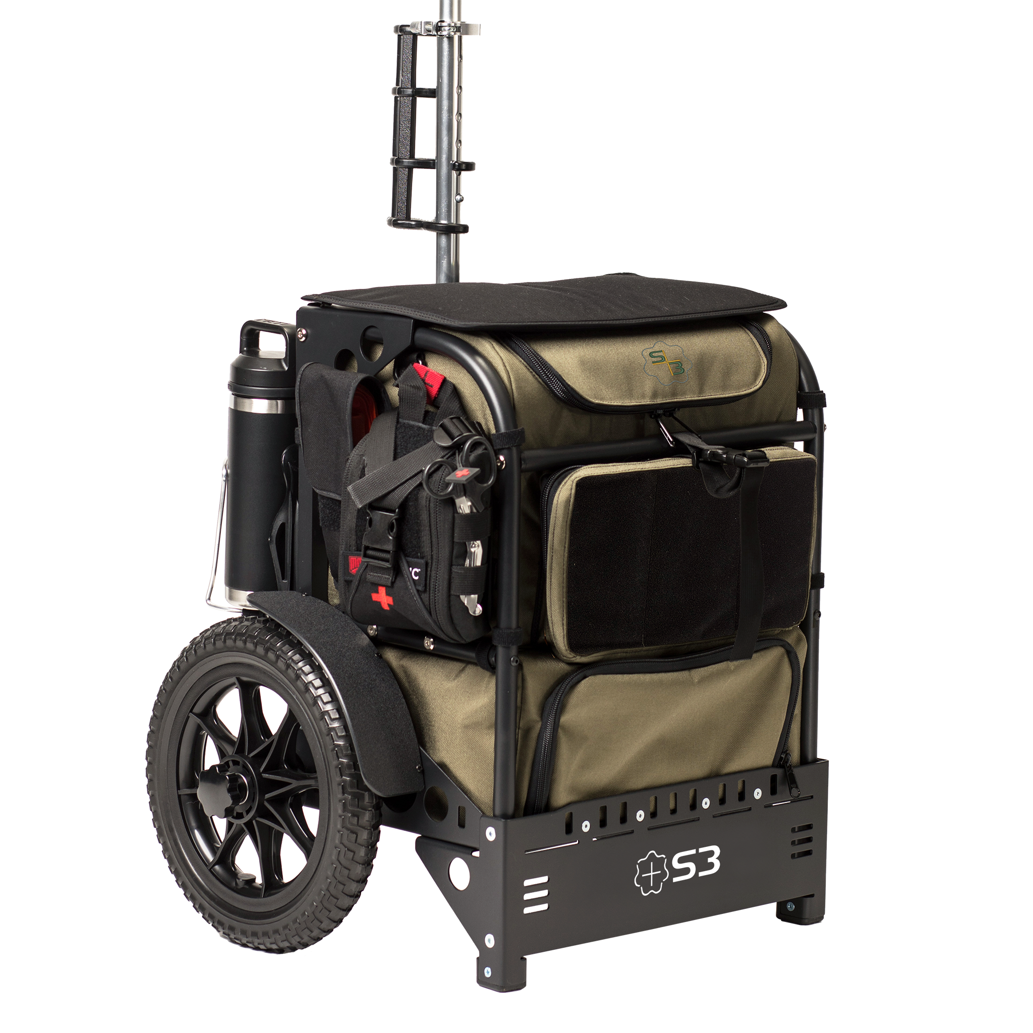 Tourniquet holster displayed on S3 Range Cart
