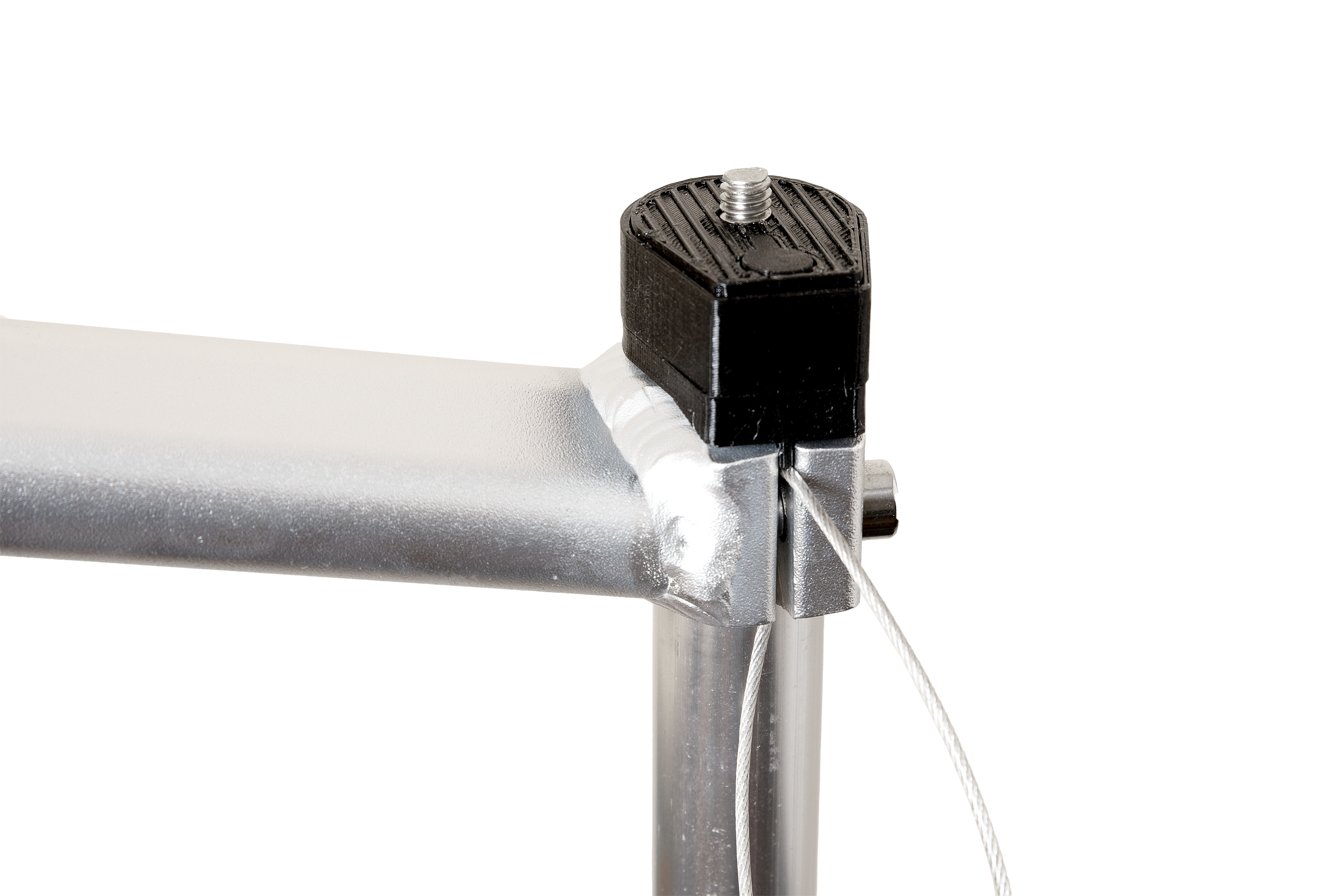 Close up of mount stud for the s3 cell phone mount for range carts